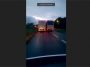 Two lorries fighting for a space on lane (Video)