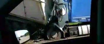 Few lorries involved in a very bad accident