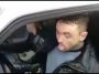 A drugged car driver caught by Russian police
