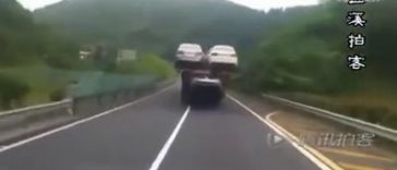 Spacious car transporter, slightly too wide for regular roads (Video)