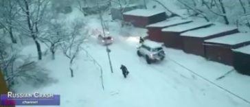 Winter time is hard time for driving (Video)