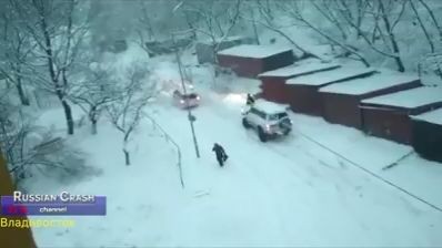 Winter time is hard time for driving (Video)