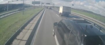 Raging BMW driver decided to test lorry brakes (Video)