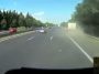 Tyre explosion blows lorry of the road (Video)
